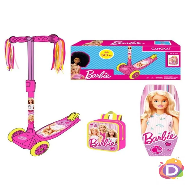 Детска тротинетка Camokat Barbie, С раничка, 3 гуми - Код W5442 2