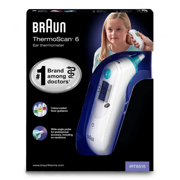 Ушен инфрачервен термометър Braun ThermoScan 6 IRT 6515  1