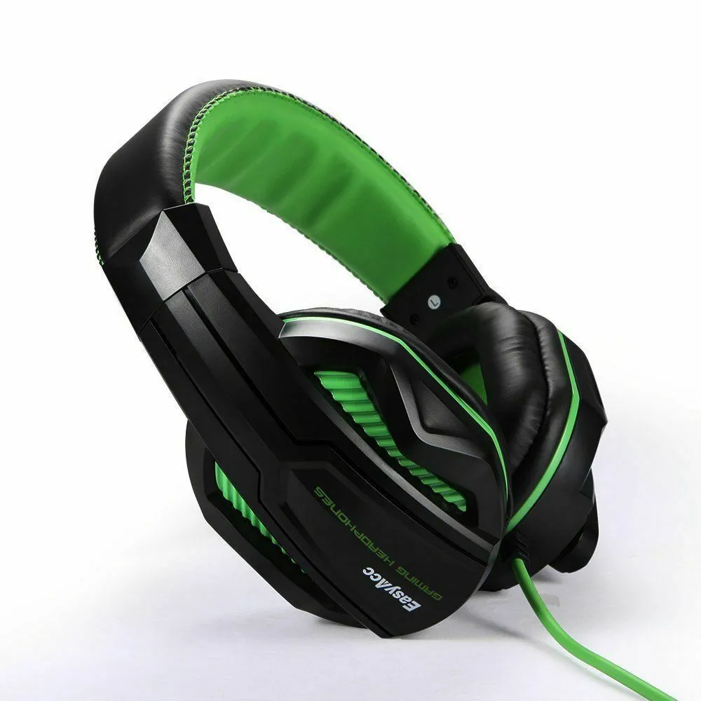 Геймърски слушалки ЕаsyAcc с микрофон, зелени 2