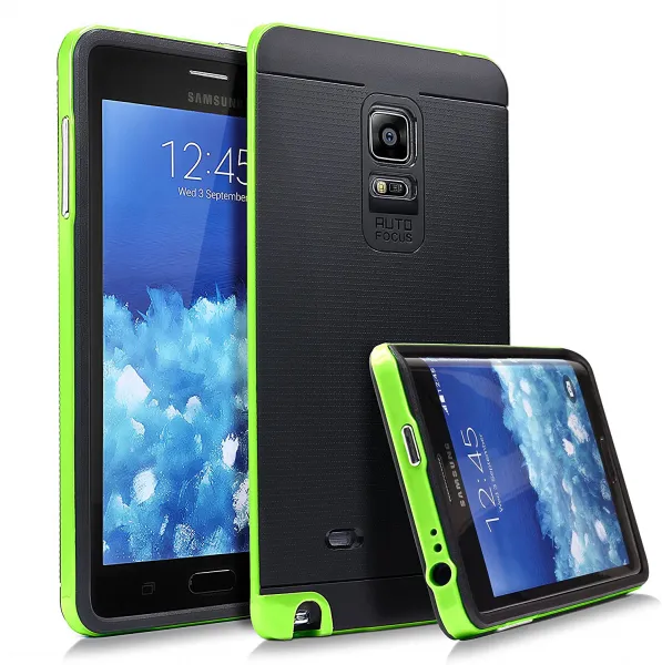 Оригинален защитен калъф UrCover за Samsung Galaxy Note Edge View, черно-зелен 1
