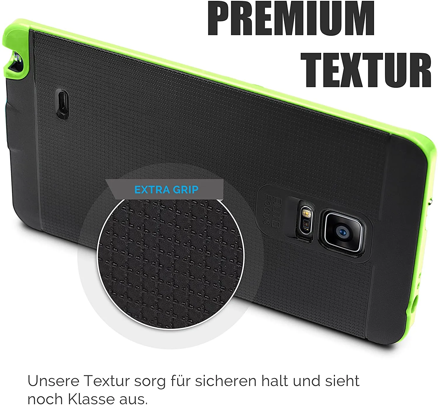Оригинален защитен калъф UrCover за Samsung Galaxy Note Edge View, черно-зелен 4