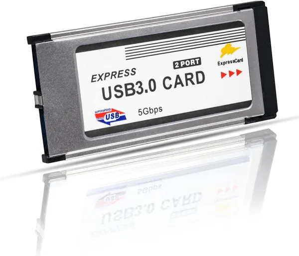USB 3.0 Super Speed ​​PCMCIA Express Card, 2 порта за лаптоп 1