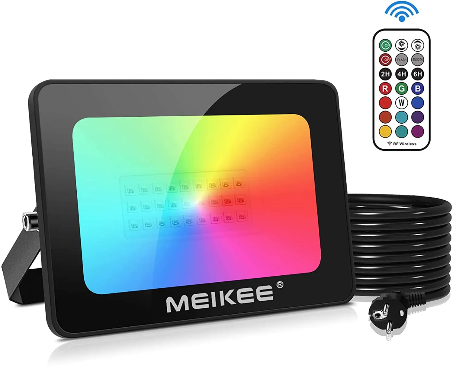 Meikee RGB прожектор с дистанционно управление, 10W, IP66 1