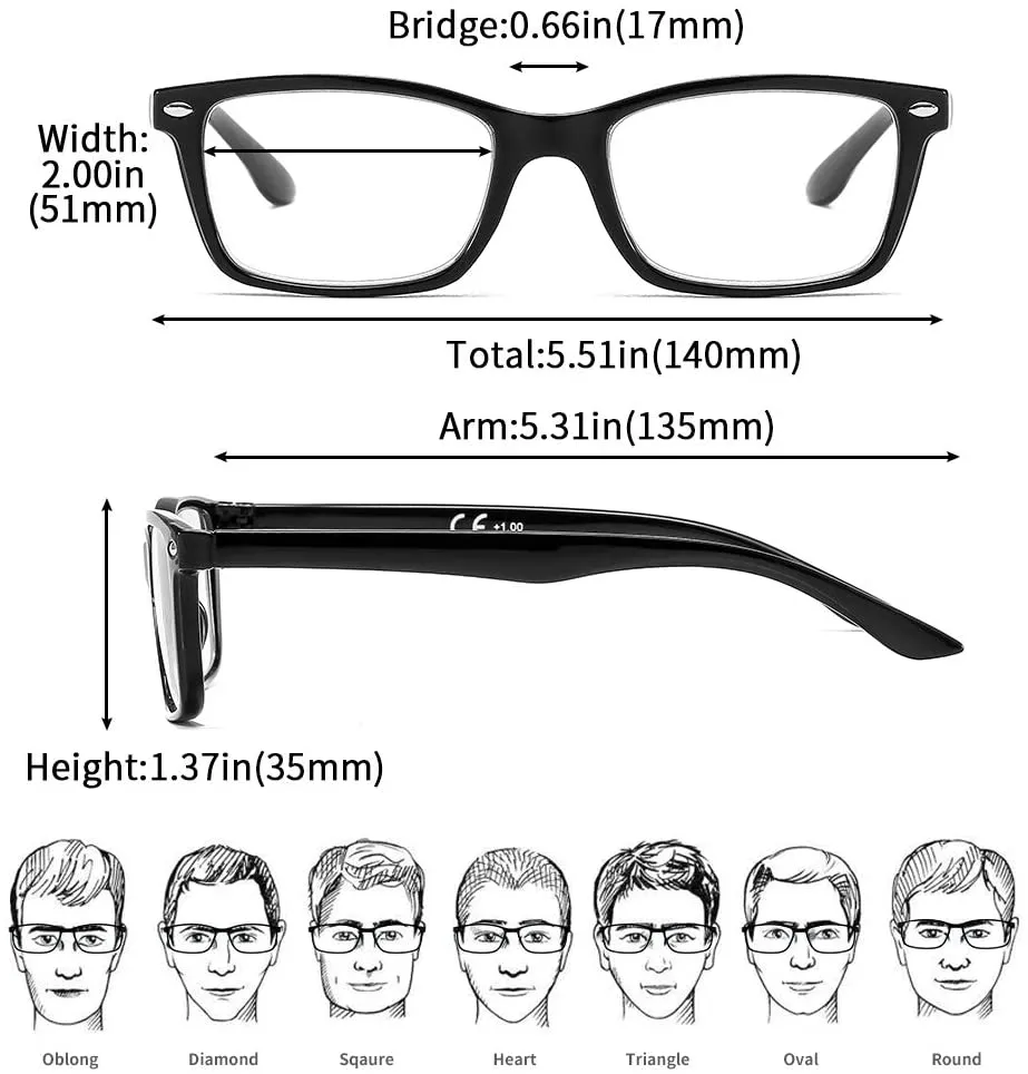 Комплект 3 бр очила Suertree с UV защита, +2.50 2