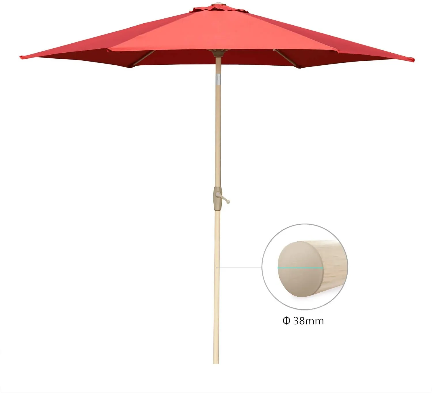 Sekey чадър с диаметър 270 см, слънцезащитен UV50 2