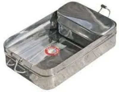 Метална кутия за обяд с допълнителен контейнер Stylla Square 1