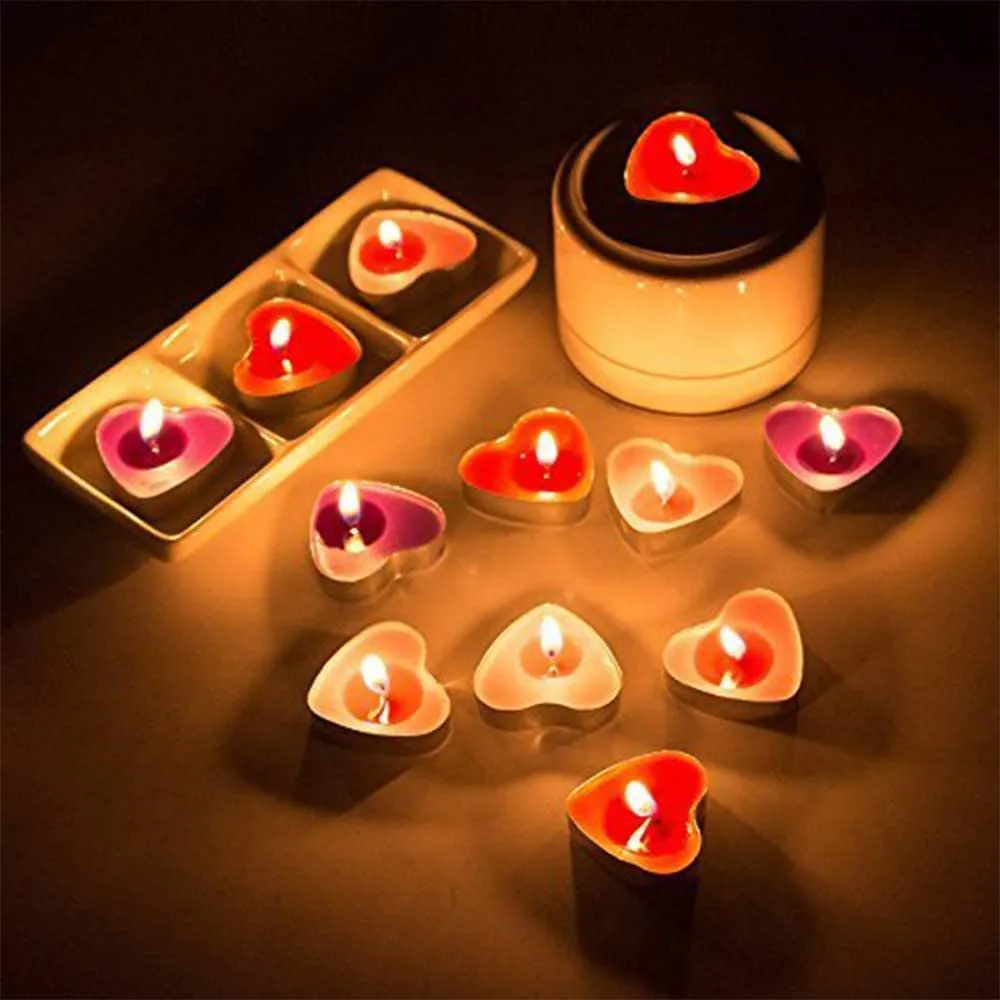 Чаени свещи във формата на сърце 50 бр. 3