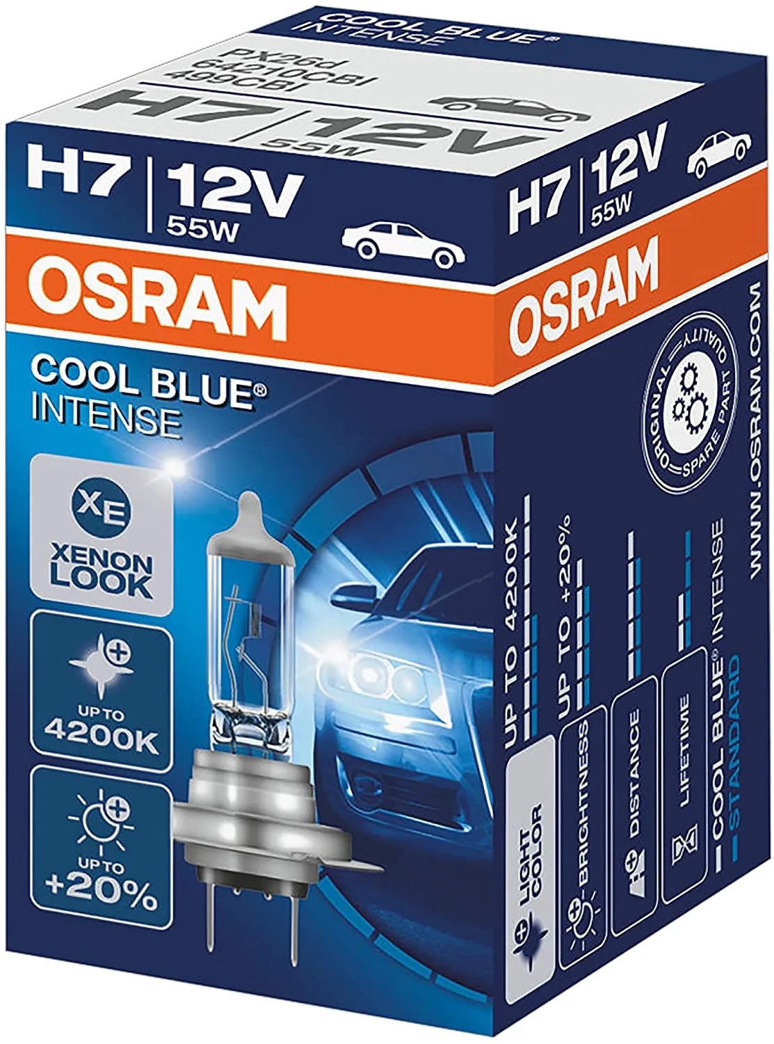 Халогенна крушка Osram H7 Cool Blue Intense 12V, 55W 1