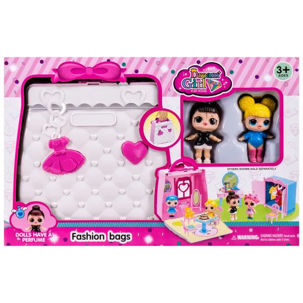 Детска чанта, магазин с обзавеждане и две кукли LOL  - Код W2698