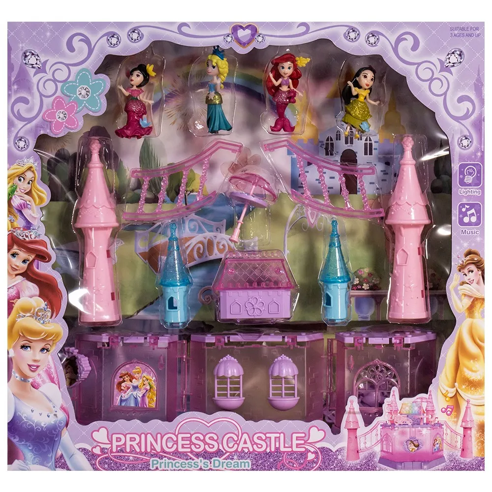 Музикален светещ замък с принцеси - Код W3473