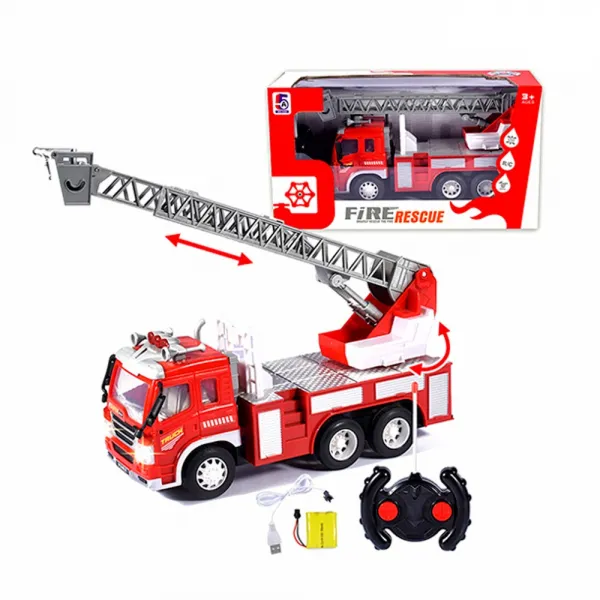 Радиоуправляема пожарна кола със зареждащи се батерии  - Код W3701