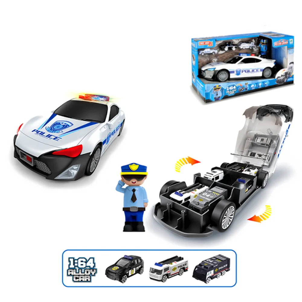 Полицейска кола-паркинг със звукови и светлинни ефекти - Код W3785