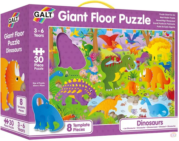 Голям пъзел за под Динозаври Galt Toys (30 елемента) 1