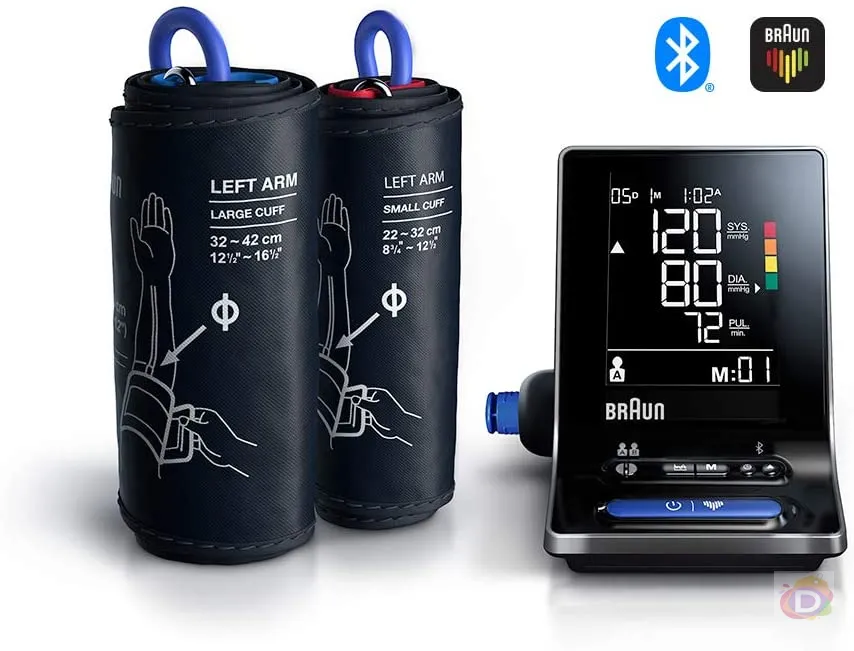 Апарат за измерване на кръвно налягане Braun ExactFit 3, Bluetooth , 2 маншета 2