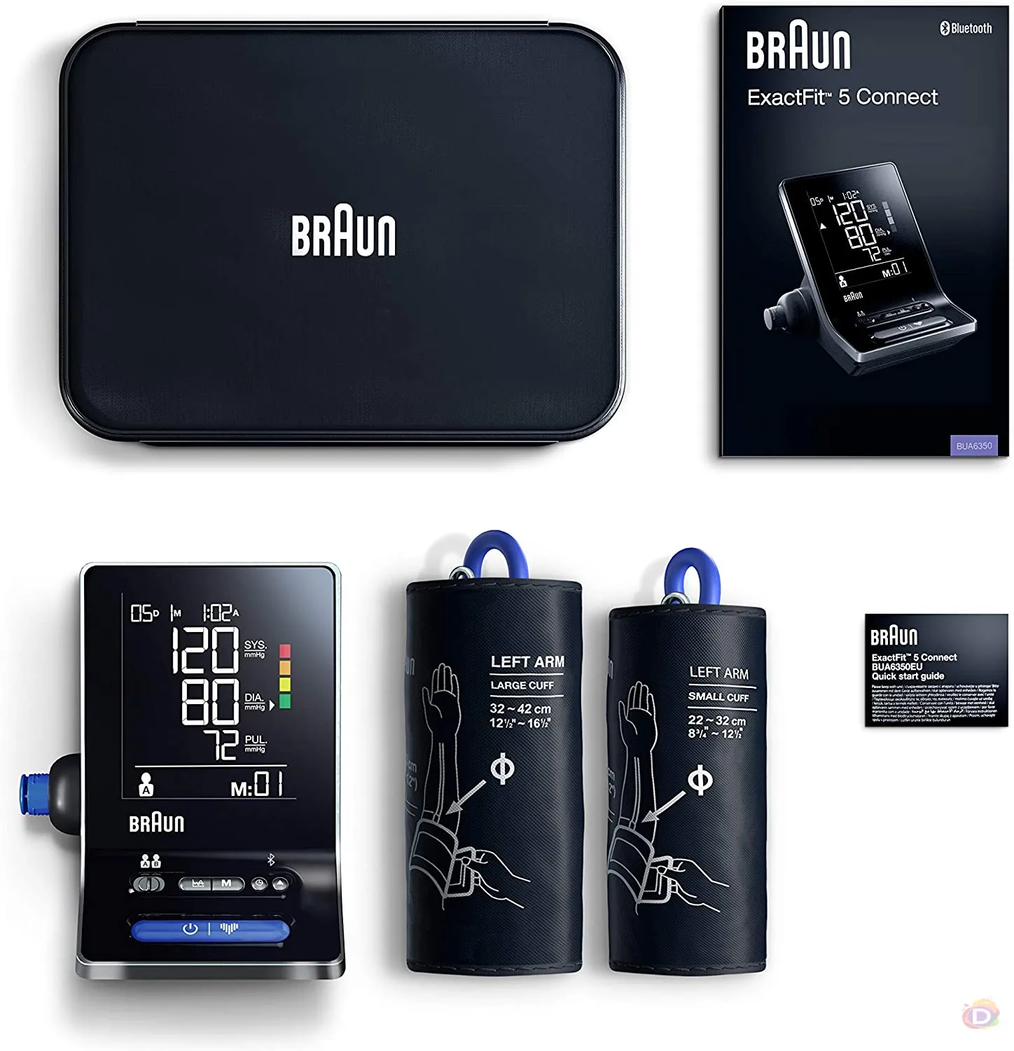 Апарат за измерване на кръвно налягане Braun ExactFit 3, Bluetooth , 2 маншета 4