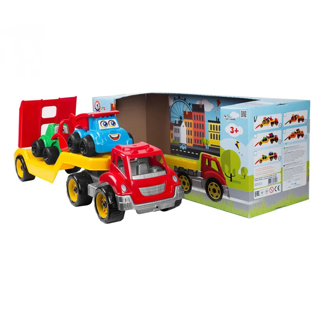Автовоз със строителни машини (64см) Technok Toys - Код W3289