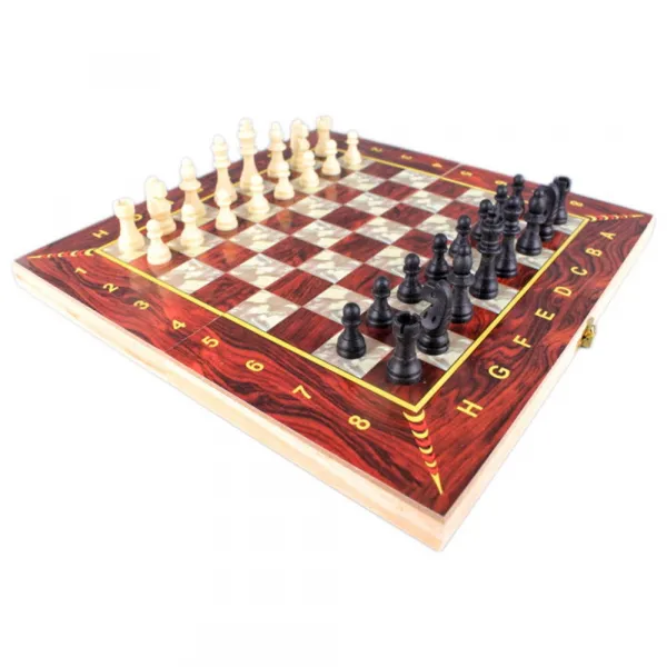 Дървен шах 3в1 - Код W4215