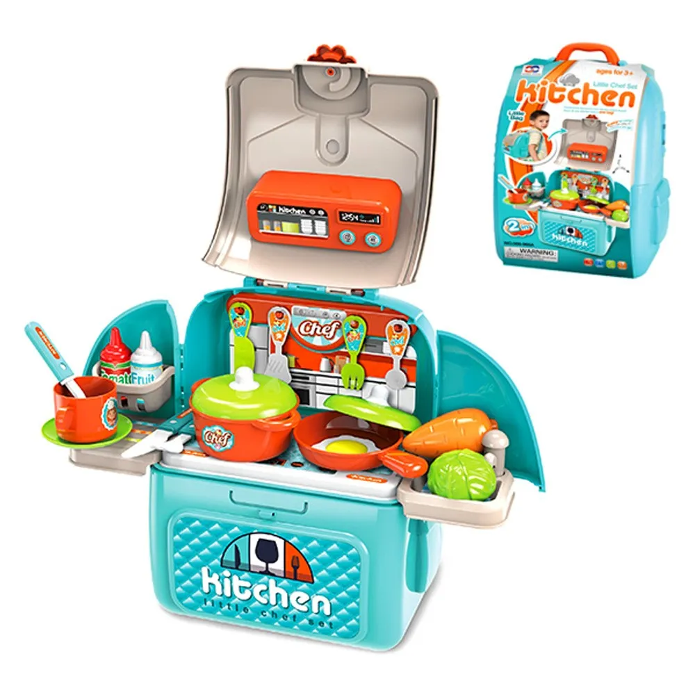  Детски кухненски комплект 3в1 в куфар -раница Код W4237 - Danysgame.com