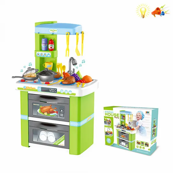Детска кухня със светещи котлони и реалистични звуци (70см) Danysgame - Код W4359