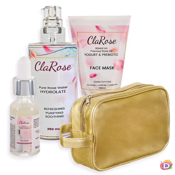 Детоксикиращ комплект за лице с розово масло и йогурт ClaRose - Код509 1