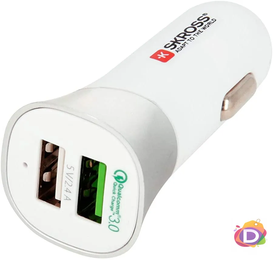Зарядно за кола Skross 2x USB A(ж), 5V/2.4A, Quick charge 3.0 - Код D524 1