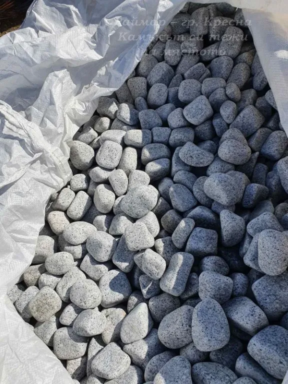 Гранитни овални камъчета на тон в голям чувал (бигбег) 3