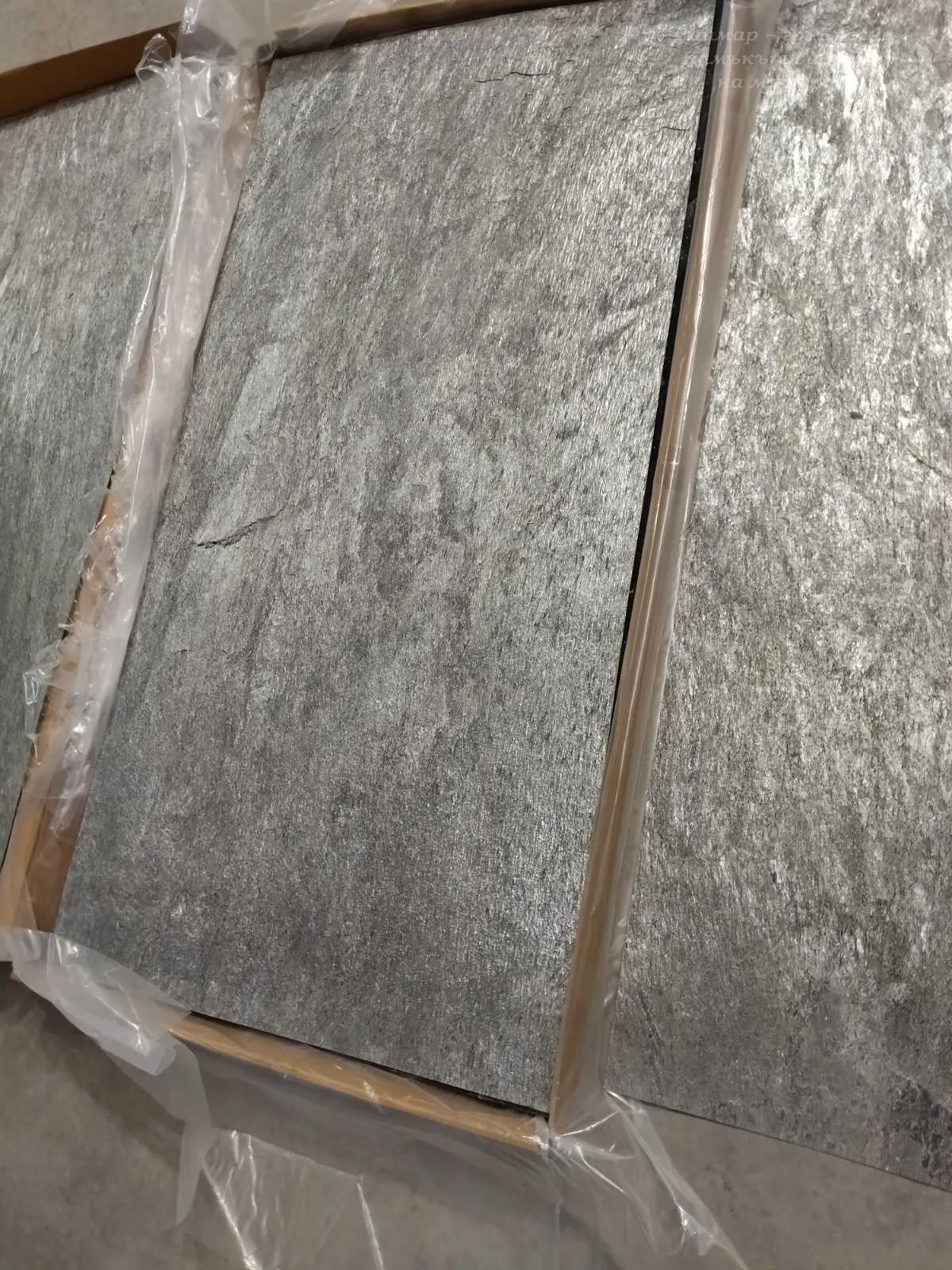 Сребърно сияние | Каменни тапети SKIN 122 х 61 см (тънък, гъвкав, естествен камък) 12