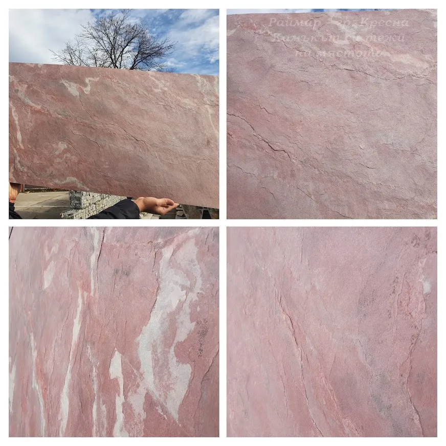 Тера червено | Каменни тапети SKIN 122 х 61 см (тънък, гъвкав, естествен камък) 9