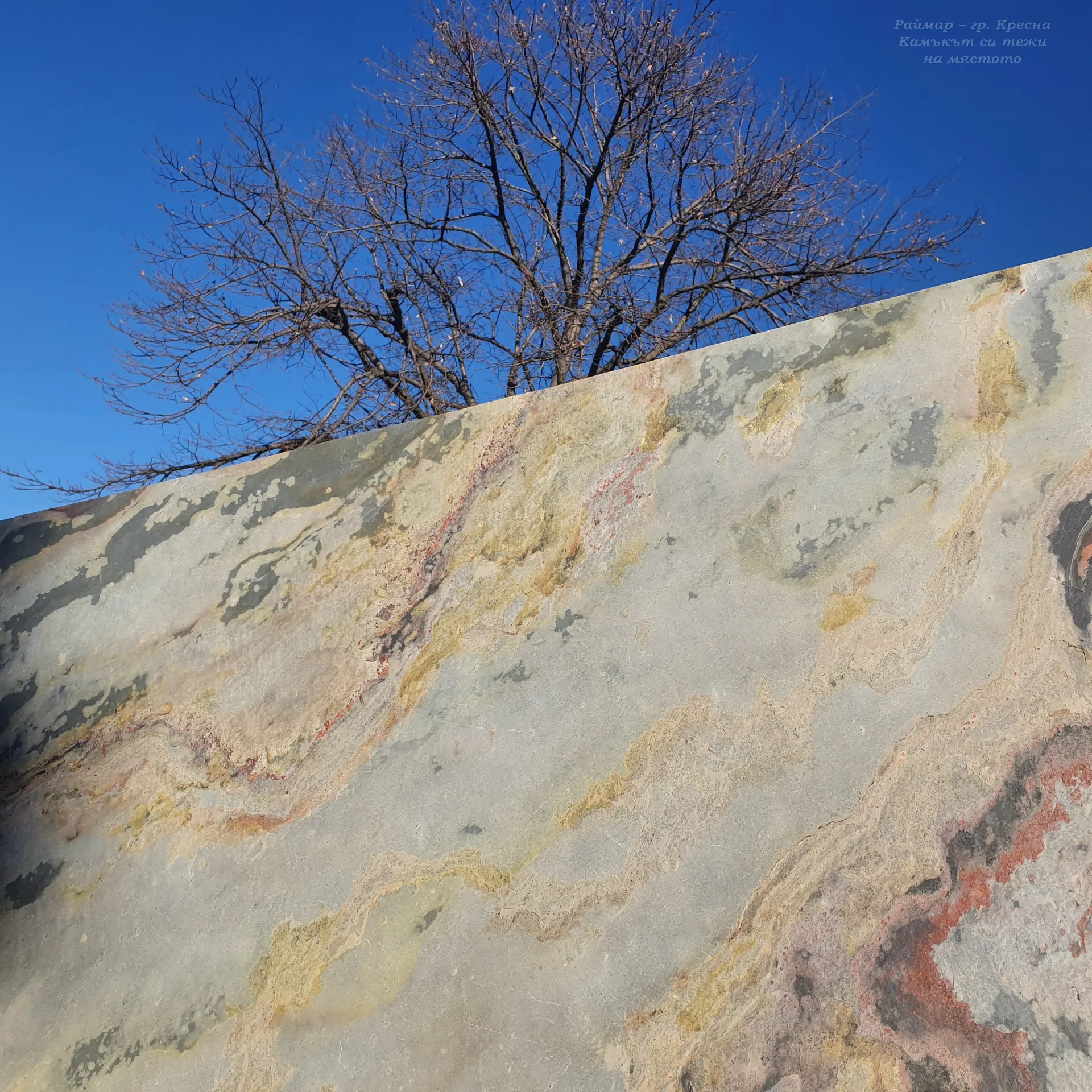 Индийска есен | Каменни тапети SKIN 122 х 61 см (тънък, гъвкав, естествен камък) 15