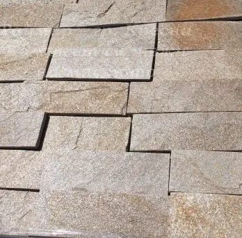 Sandy-gold gneiss machine-cut tiles 3
