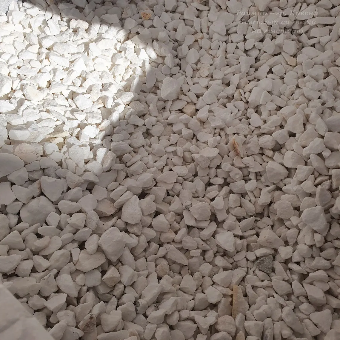 Marble mosaic White Tassos /gravel per bag (22 kg) 11