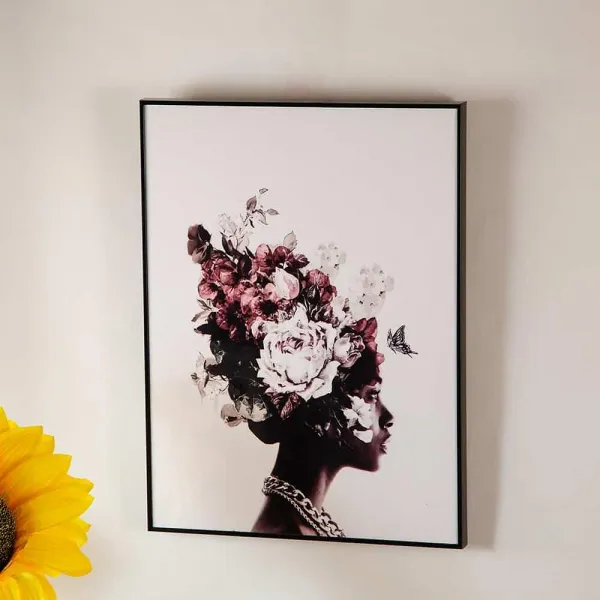 Картина дама с цветя