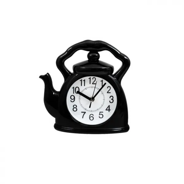 Часовник за кухня Черен чайник