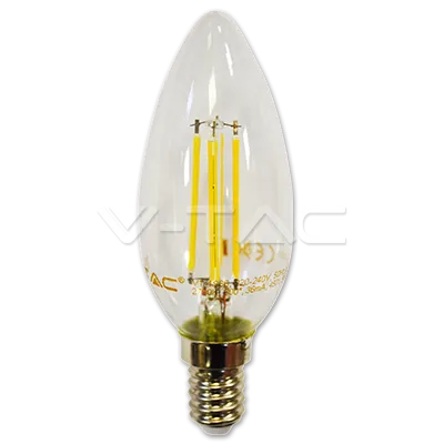 LED Крушка - 4W Filament  E14 Кендъл 2700K Димируема