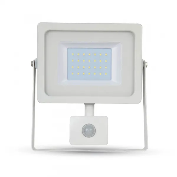 30W LED Прожектор Сензор SMD Бяло Тяло 3000K
