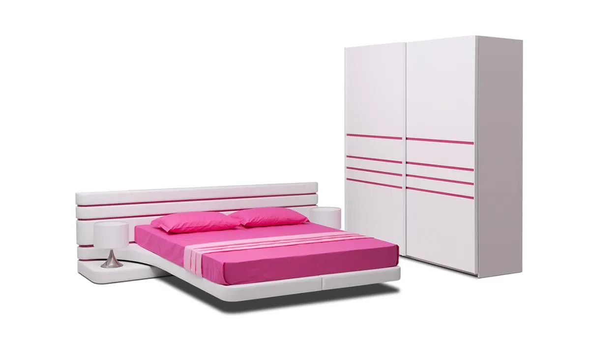 Тапицирано легло с вградени нощни шкафчета Виола 3
